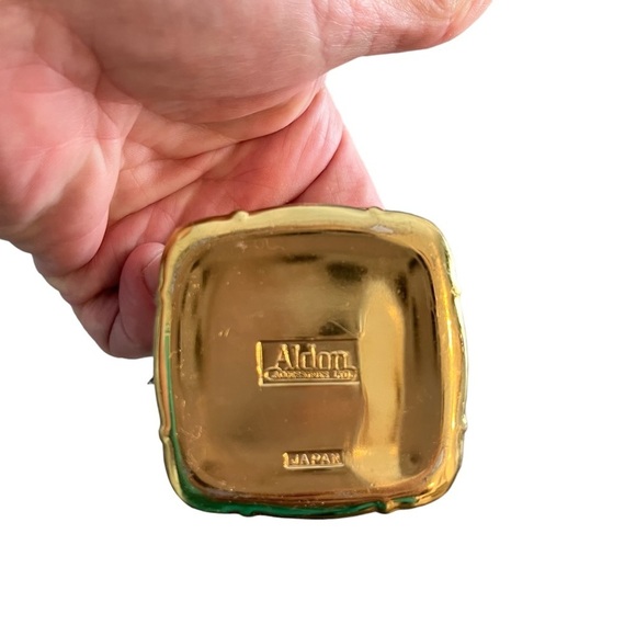 Aldon Japan Woven Brass Basket Trinket Dish with Bird - Picture 3 of 7